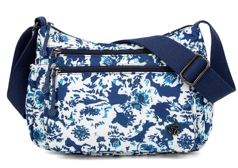 Pealwel Casual Crossbody Bag with Anti Theft Pocket - Women Lightweight Water-Resistant Purse Bag (Flower) - Image 1