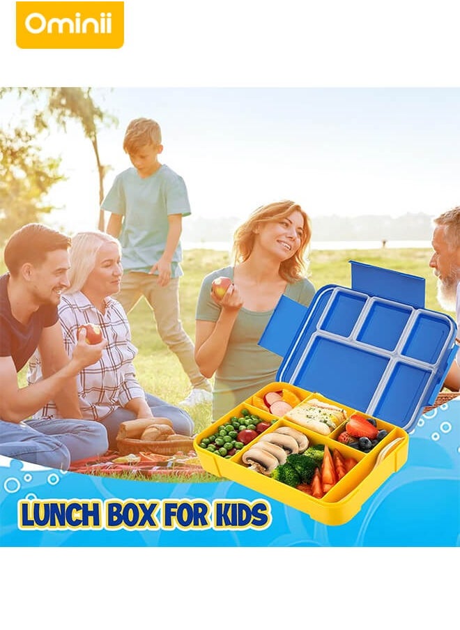 Ominii Leakproof Bento Lunch Box – 1330ML Large Capacity, BPA-Free, Microwave & Dishwasher Safe, with Spoon, Fork & Sauce Cup – For Kids & Adults  - Image 4