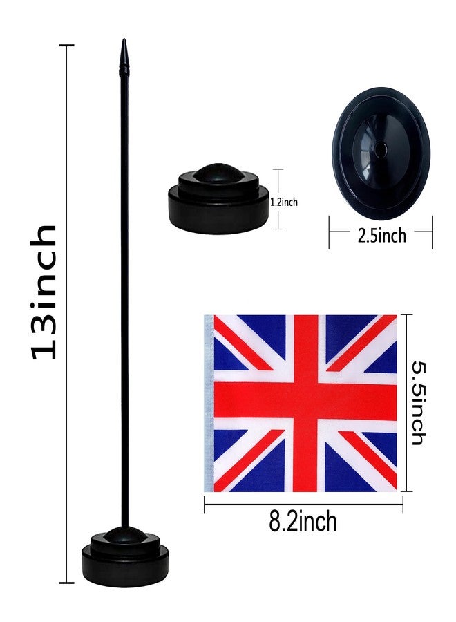 TSMD 50 Countries International World Desk Flags Set Small Mini Office Table Stick Flag with Stand Base,5x8 Inch - Image 2