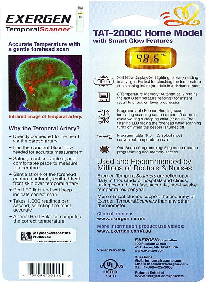 Exergen ترمومتر إكسرجن سمارت جلو TAT-2000C - Image 2
