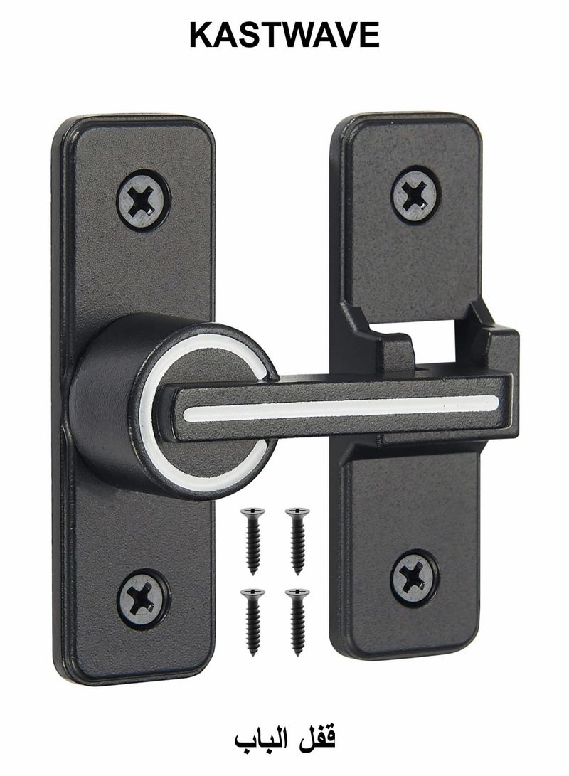 KASTWAVE 180 Degree Right Angle Door Lock, Heavy Duty Flip Door Latch Bolt Lock cam Lock Door and Window Push-Pull Lock Rod Bolt barn Push-Pull Door Lock (Luminous Tone) - Image 1