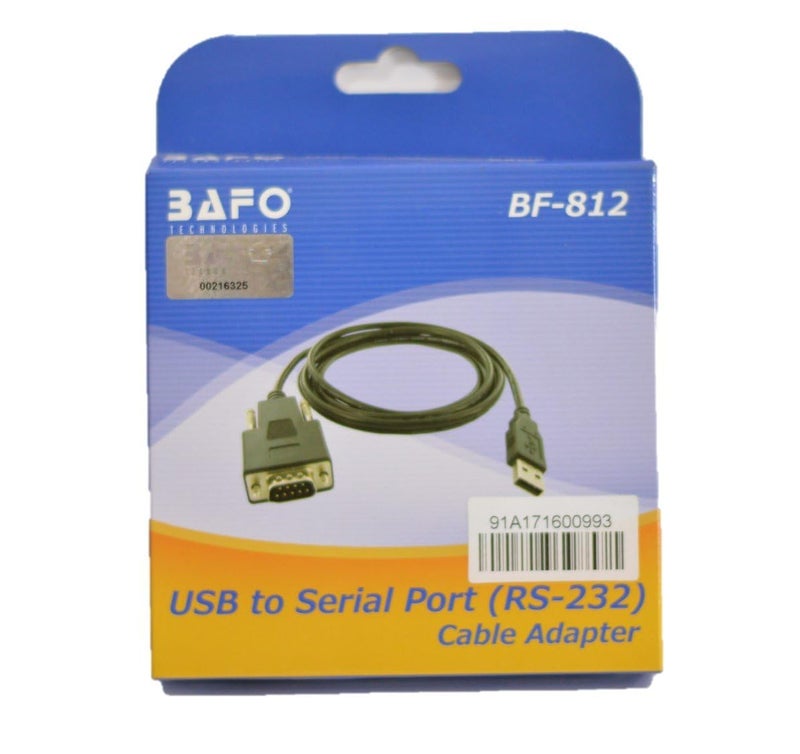 MaK WOrLD محول كابل Bafo Technologies USB 2.0 إلى RS-232 بطول 1 متر (أسود) - Image 1