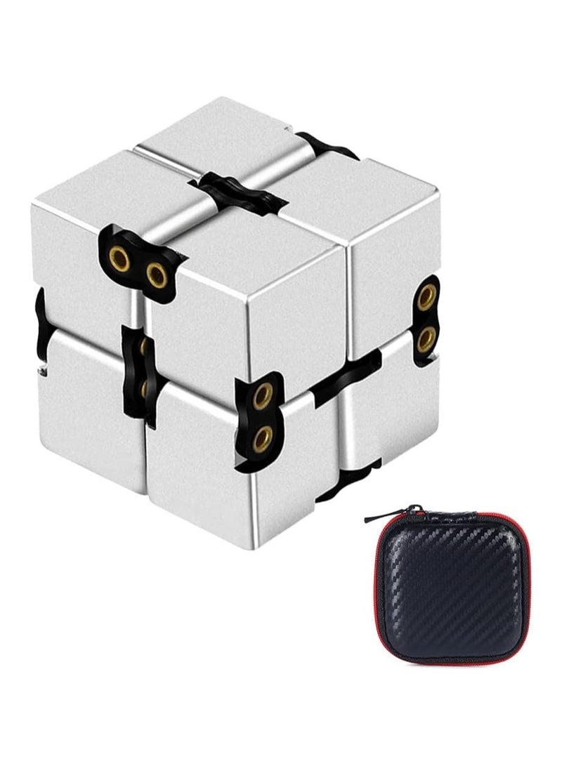 general Infinity Cube, aluminium alloy metal Infinity Cube fingertip toy, stress-relieving gift for children and adults - Image 1