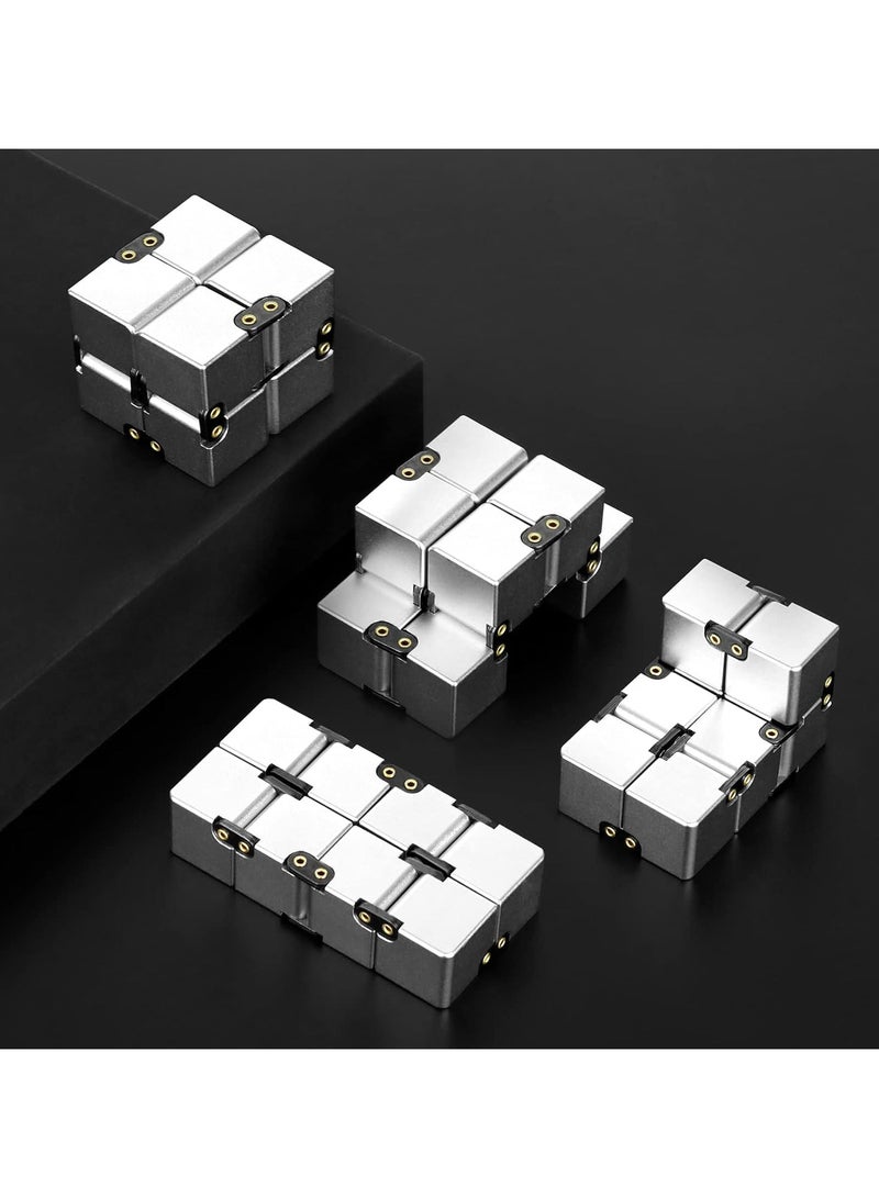 general Infinity Cube, aluminium alloy metal Infinity Cube fingertip toy, stress-relieving gift for children and adults - Image 5