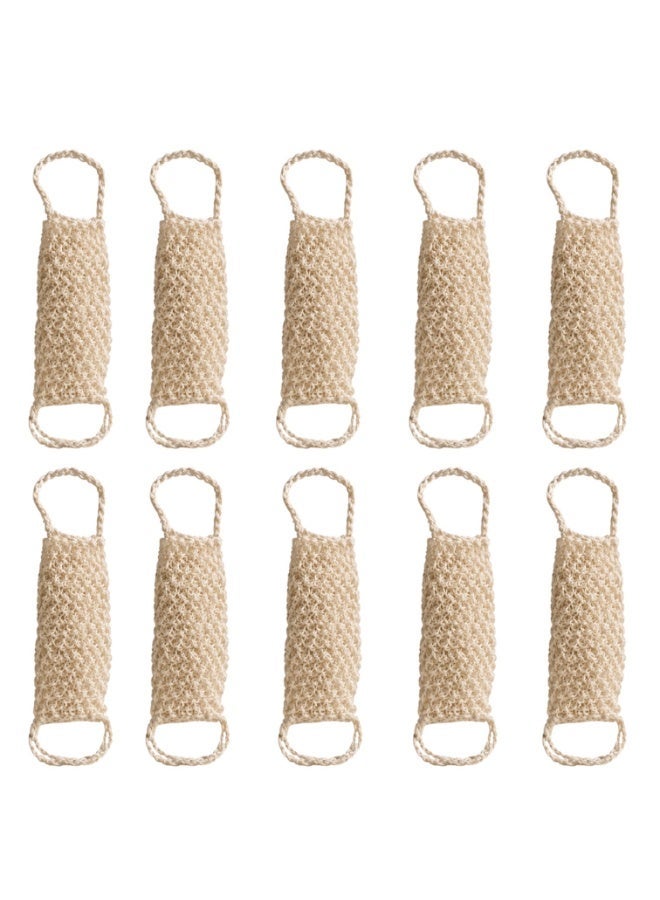 Hotel Natural Fiber Exfoliating Bath Scrubber - Pack of 10 - Image 2