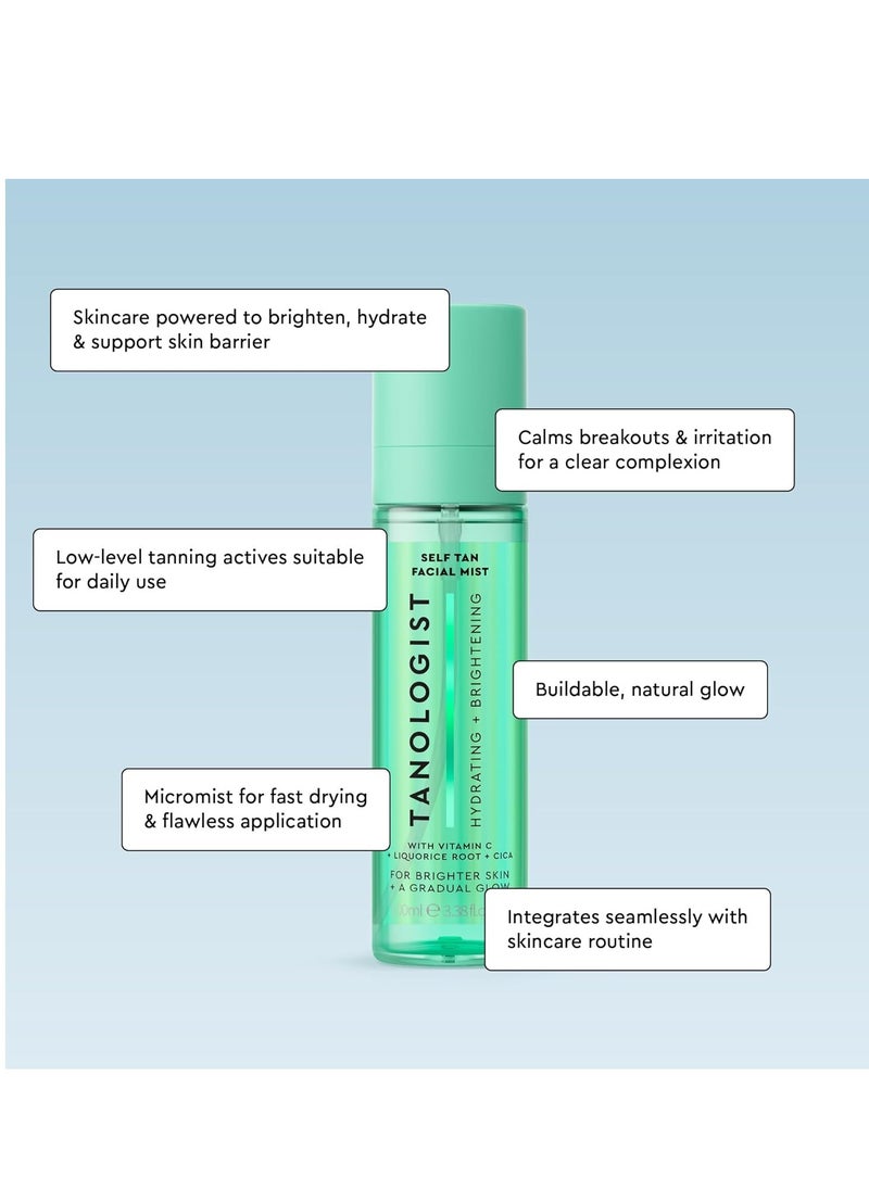Tanologist Tanologist Self Tan Hydrating & Brightening Face Mist - 100ml Tanologist Self Tan Face Mist - Gradual Self Tanner for Face - Bronzing Mist  - Image 2