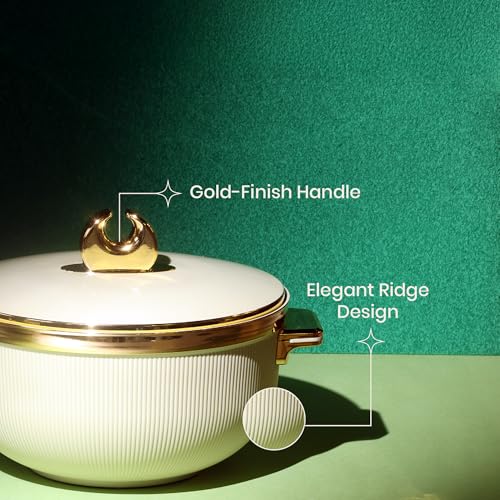 SELVEL Royal Linex Casserole Collection | Insulated Hot Cases | Stainless Steel Inner | BPA-Free | Brown & Lime Green | (Royal Linex Casserole – Lime Green, Set of 2 (600ml + 1200ml)) - Image 4
