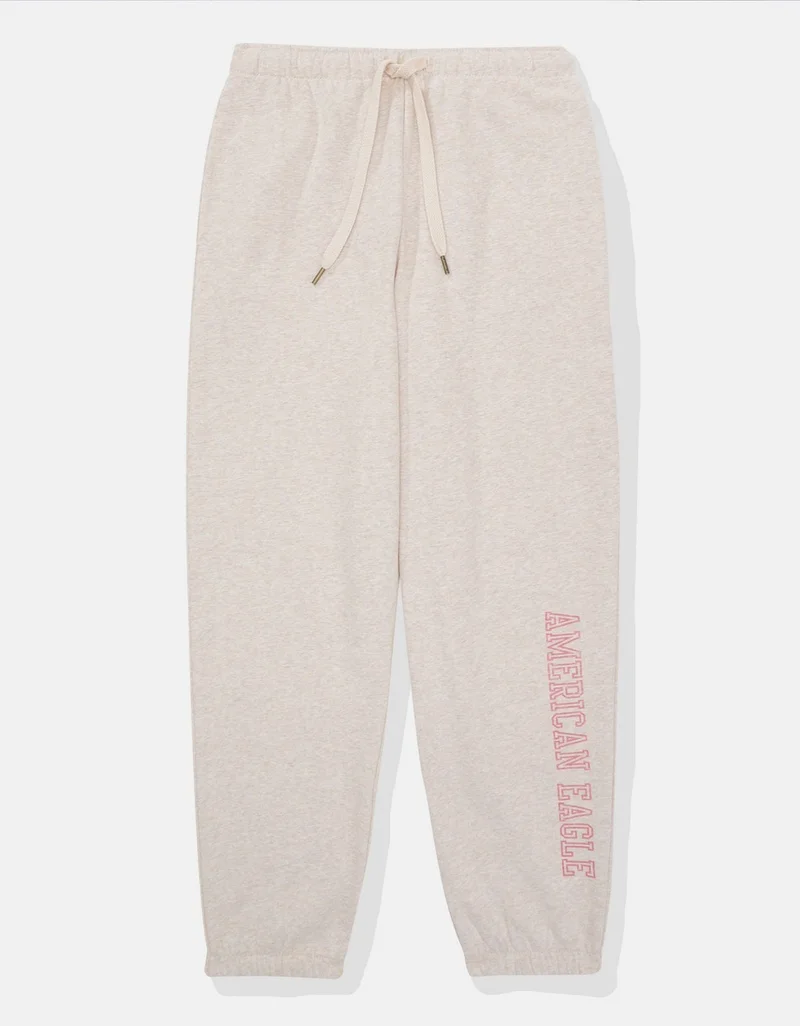 American Eagle AE Fleece Graphic Baggy Jogger