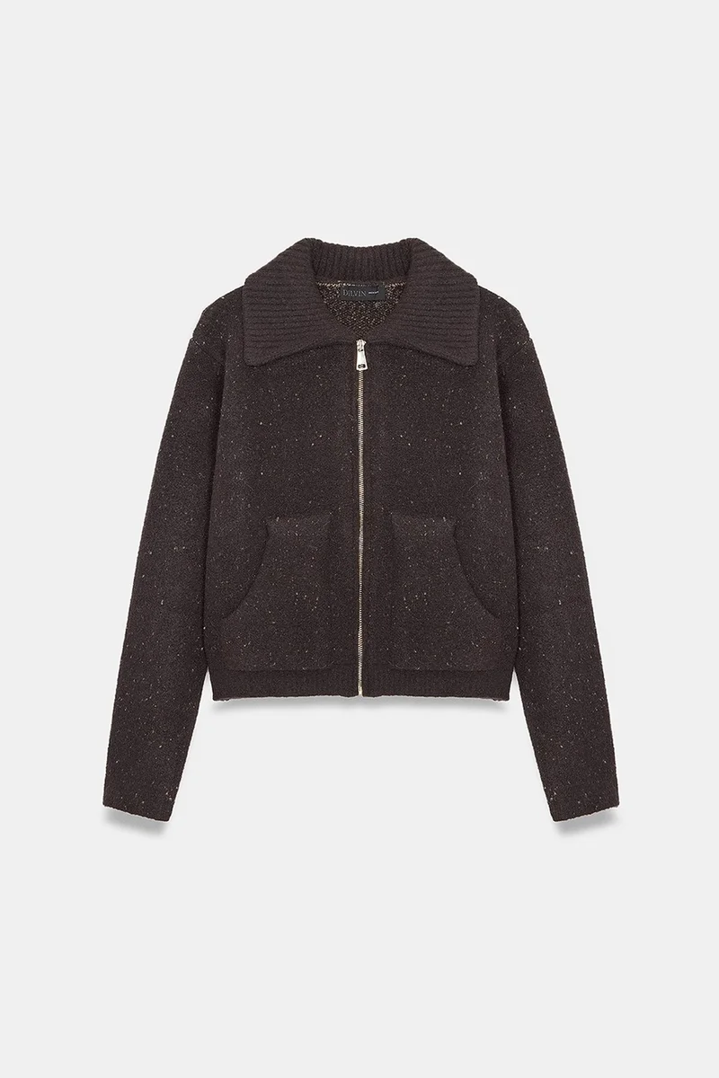Dilvin Dark Mocha Brown DILVIN Women’s Wool-blend Cardigan for Women | Best Price UAE