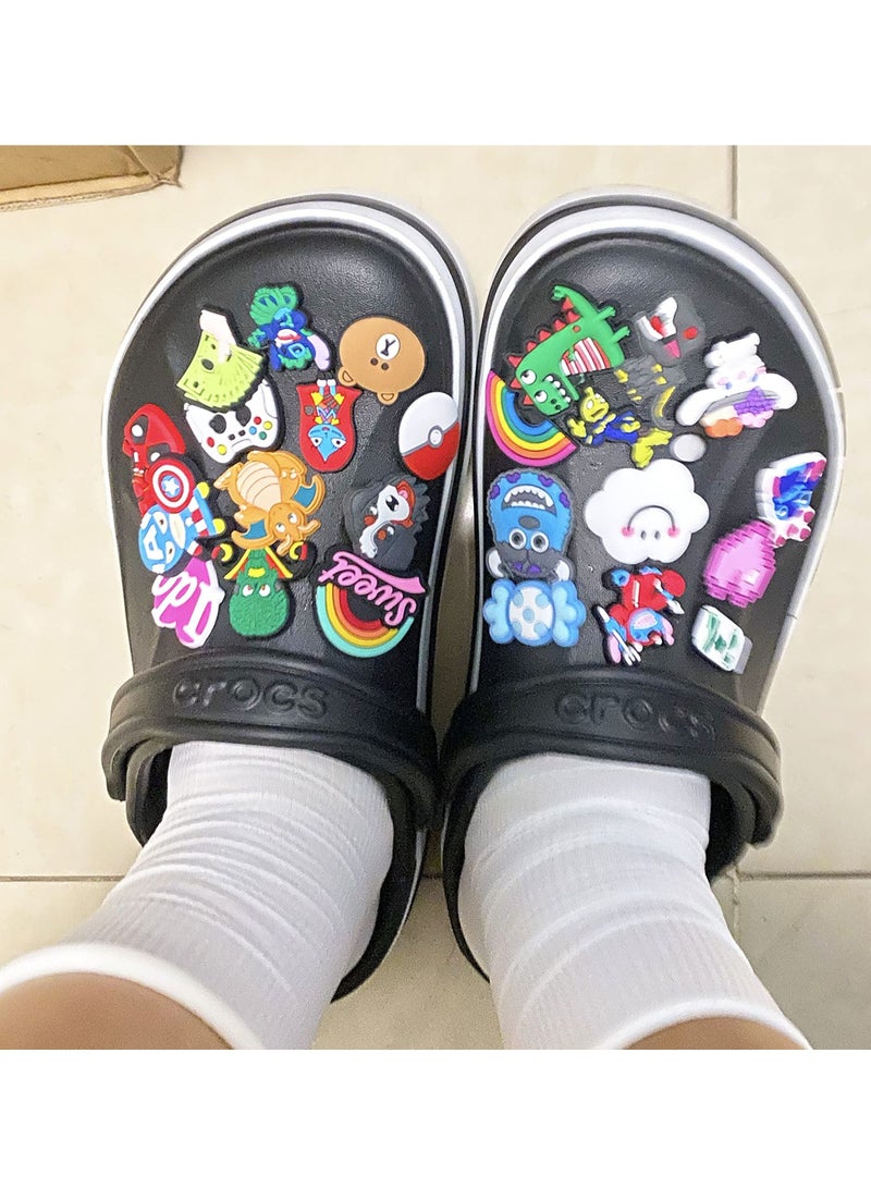 Excefore Croc Charm, 100 Pcs Random Style Croc Pins, Jibbitz Charms, Shoe Decoration Charms for Crocs Shoe - Image 2