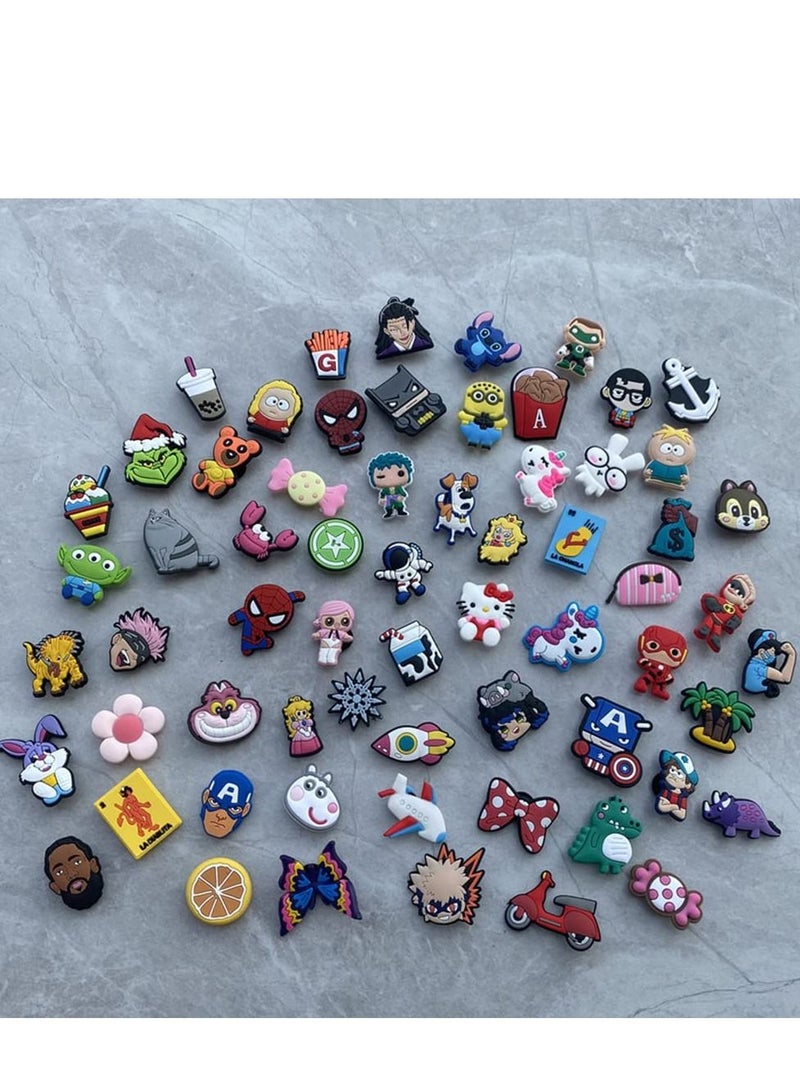 Excefore Croc Charm, 100 Pcs Random Style Croc Pins, Jibbitz Charms, Shoe Decoration Charms for Crocs Shoe - Image 4