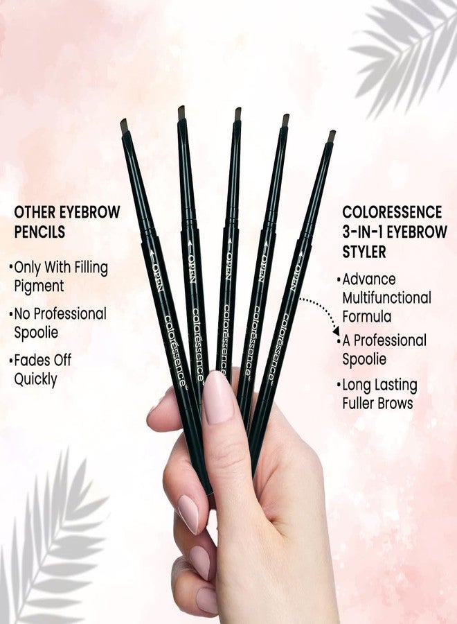 كالرسينس قلم تحديد الحواجب كولوريسنس 3 في 1 متعدد الوظائف لملء وتصفيف الحواجب مع فرشاة تشكيل الحواجب - 0.25 غرام (بني) - Image 5