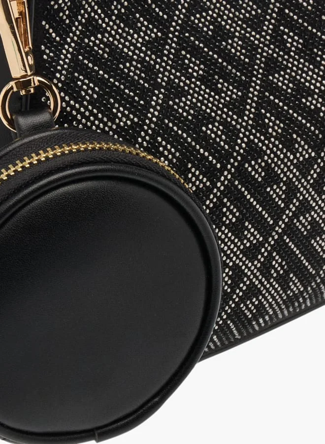 ELLE Womens Embellished Crossbody Bag With Coin Pouch
