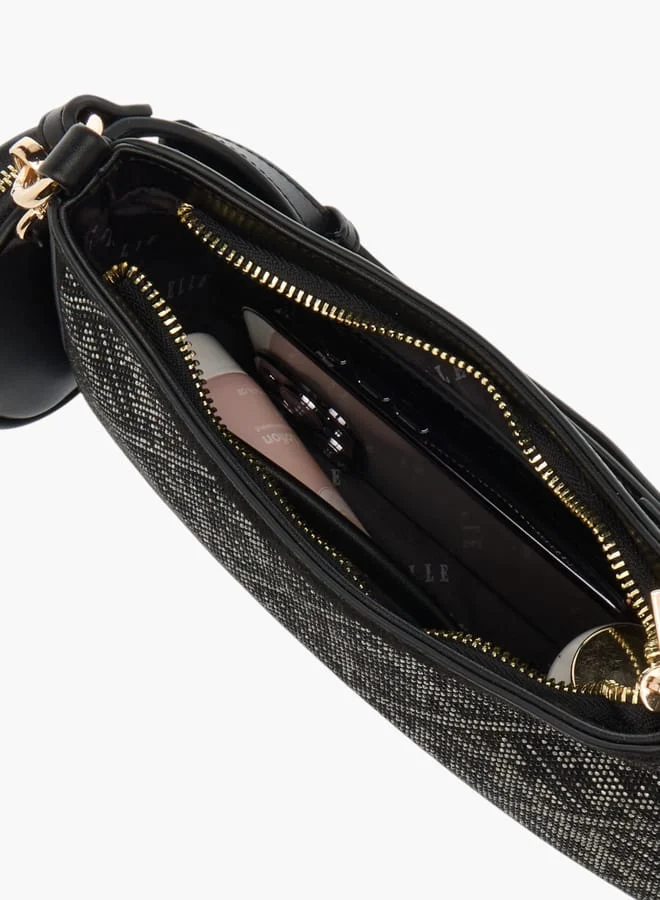ELLE Womens Embellished Crossbody Bag With Coin Pouch