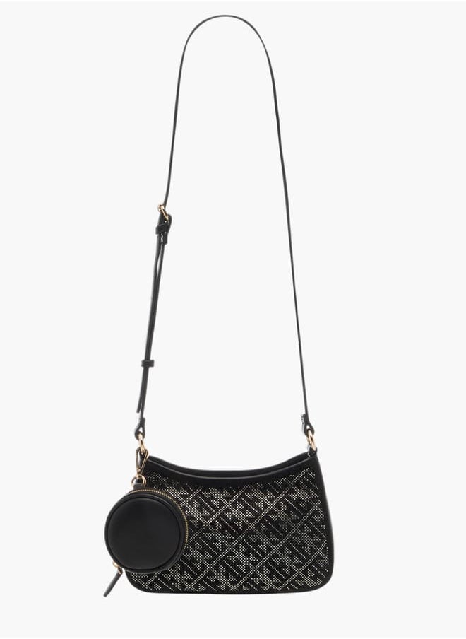ELLE Womens Embellished Crossbody Bag With Coin Pouch  - Image 2