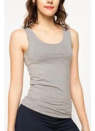 توتكو Passion Women's Grey Rib Thick Strappy Undershirt