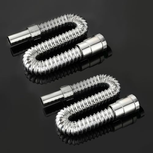 LIPKA 30 Inch Flexible Sink Waste Pipe (Set Of 2) Chrome Finish, Universal Fit for Kitchen Sink & Wash Basin Pipe, Anti-Clog, Extendable Drain Hose Pipe, Easy Installation, Durable & Rust-Resistant - Image 1