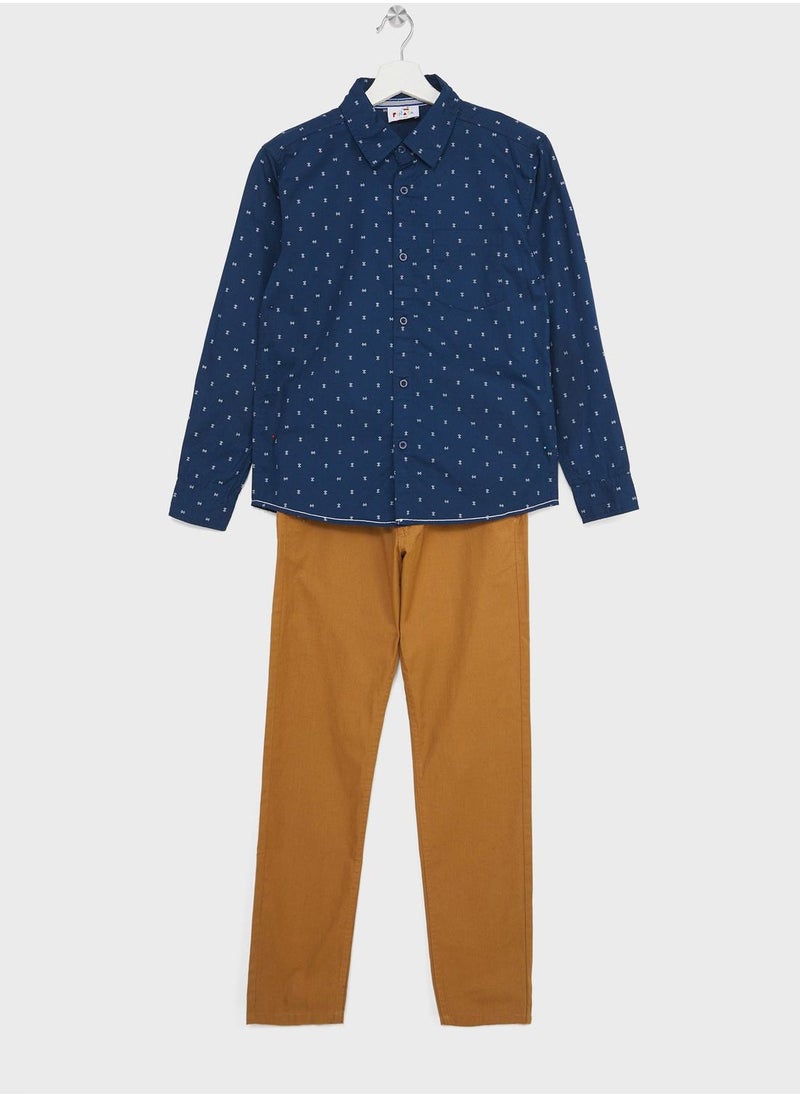 Pinata - Boys Printed Shirt And Pant Set - Image 1