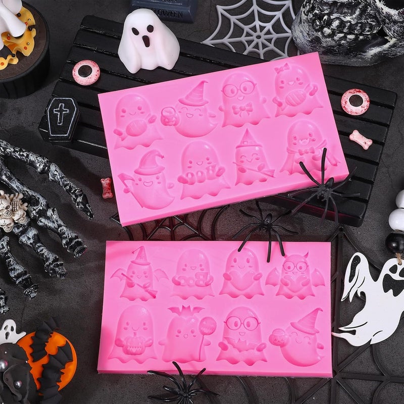 Whaline Halloween Fondant Mold Boo Spooky Ghost Silicone Mold Chocolate Candy Mould for Kitchen Crafts Baking Party Decor Supplies - Image 5