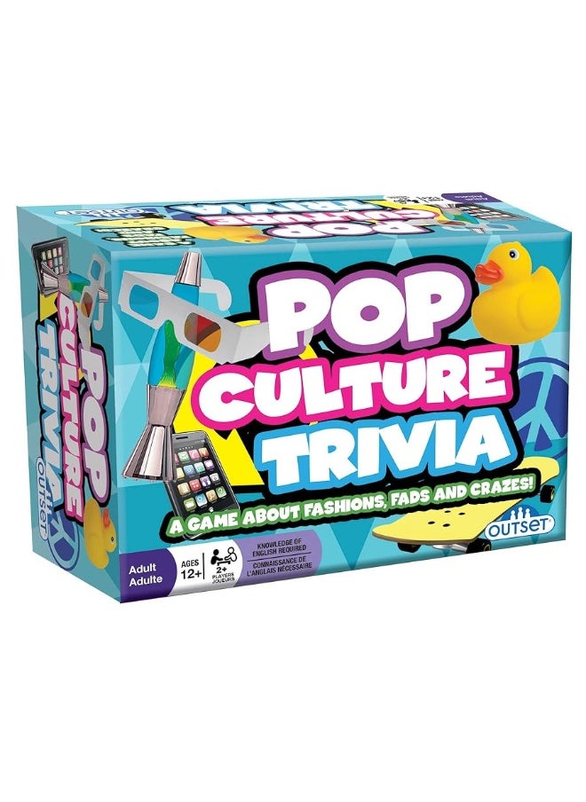 Outset Media - Outset Media Pop Culture Trivia Game - Party Game - Family Game - Travel Game - Fun and Easy to Play - 1200 Trivia Questions - for 2 or More Players - Ages 12+ - Image 1