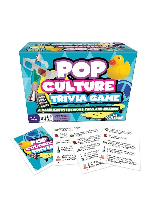 Outset Media - Outset Media Pop Culture Trivia Game - Party Game - Family Game - Travel Game - Fun and Easy to Play - 1200 Trivia Questions - for 2 or More Players - Ages 12+ - Image 1