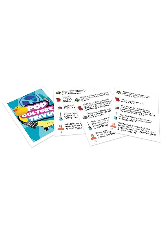 Outset Media - Outset Media Pop Culture Trivia Game - Party Game - Family Game - Travel Game - Fun and Easy to Play - 1200 Trivia Questions - for 2 or More Players - Ages 12+ - Image 1