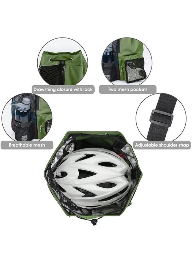 حقيبة سباحة حقيبة ظهر عصرية للسباحة واللياقة البدنية مع إغلاق الرباط الشبكي القابل للتنفس وحجرة رطبة منفصلة، مصممة خصيصا لإجازات الشاطئ والتدريبات اليومية والمعدات الرياضية، للسباحة وصالة الألعاب الرياضية ومعدات التمرين (أخضر) - Image 5