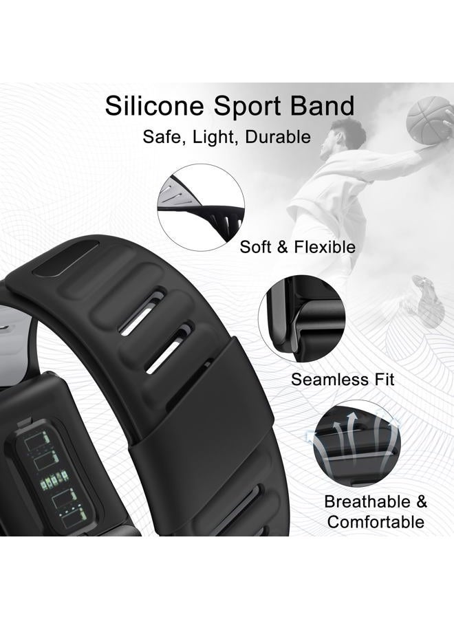 surundo Silicone Sport Band Compatible with Whoop 4.0 Band Strap Men Women, Soft Breathable Sport Adjustable Waterproof Replacement Wristbands Straps for Whoop 4.0 Bands - Image 2