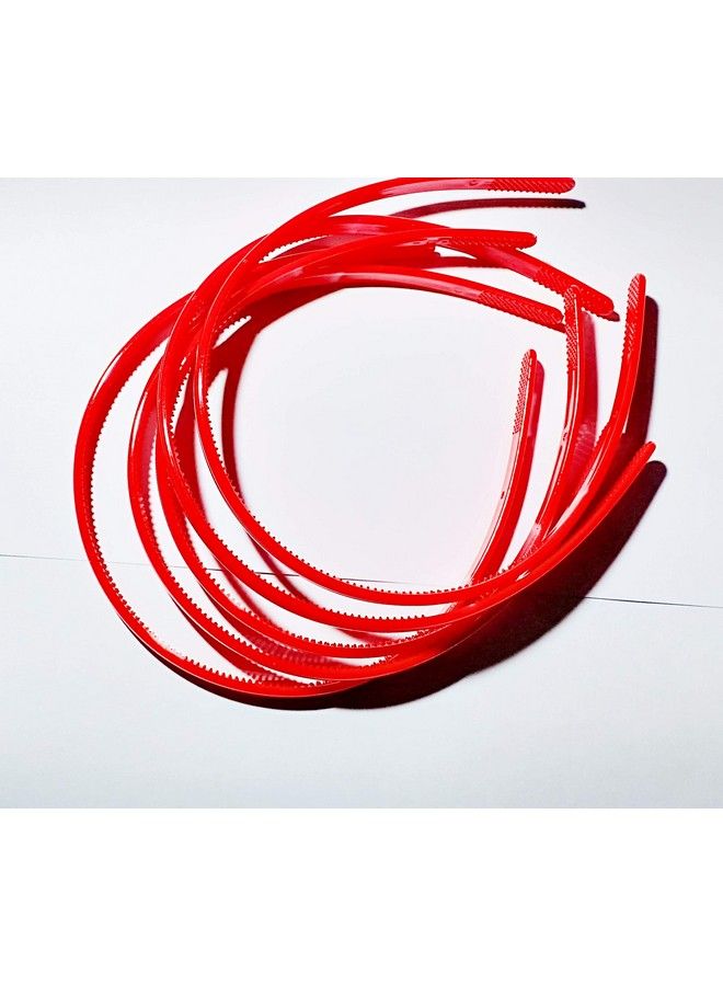 Drishti Red Colour (8 Mm) Plastic Hair Pack Of 6 - Image 4