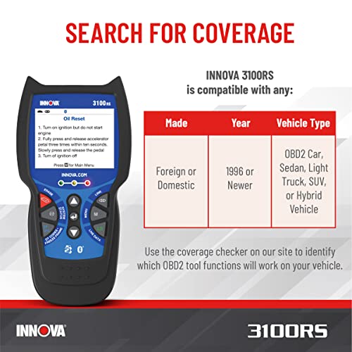 iNNOVA إنوفا 3100RS، ماسح OBD2، أداة فحص ABS SRS مع ضوء الوسادة الهوائية وإعادة تعيين ضوء الزيت، رسم بياني مباشر وتسجيل بيانات حية، احصل على إصلاحات مقترحة وقطع غيار على آيفون أو أندرويد - Image 3