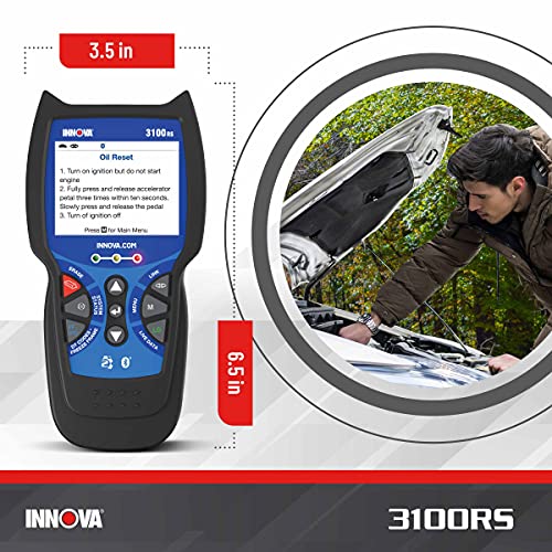 iNNOVA إنوفا 3100RS، ماسح OBD2، أداة فحص ABS SRS مع ضوء الوسادة الهوائية وإعادة تعيين ضوء الزيت، رسم بياني مباشر وتسجيل بيانات حية، احصل على إصلاحات مقترحة وقطع غيار على آيفون أو أندرويد - Image 5