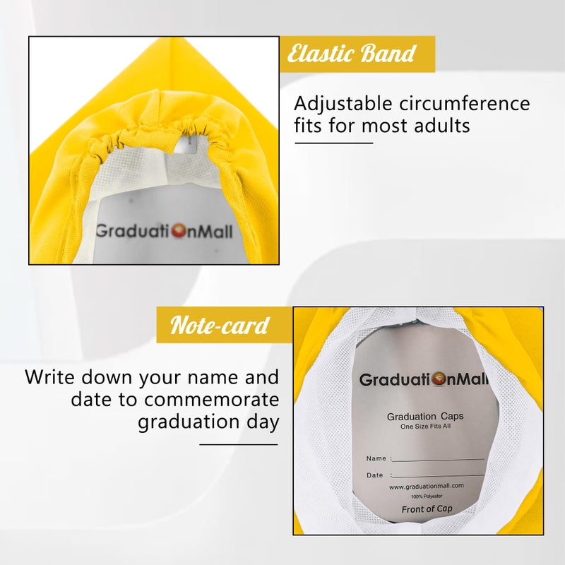 GraduationMall Unisex Adult Matte Graduation Cap with 2025 Tassel Gold - Image 5