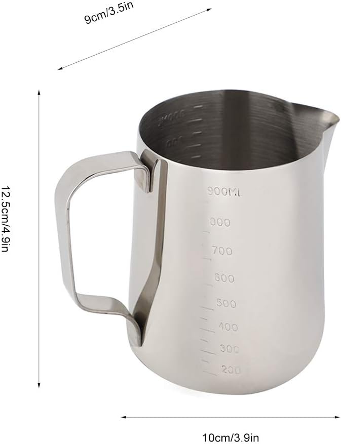 Milk Frothing Pitcher, Sharp Mouth Coffee Jug Polished Finish for Kitchen/cafe/restaurant for Family and Friends(10 * 9 * 12.5cm) - Image 5