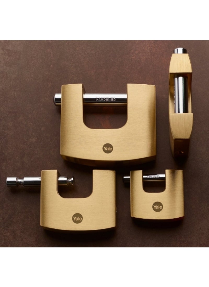 Yale Oval Sliding Pin Brass Padlock 80 mm  - Image 4