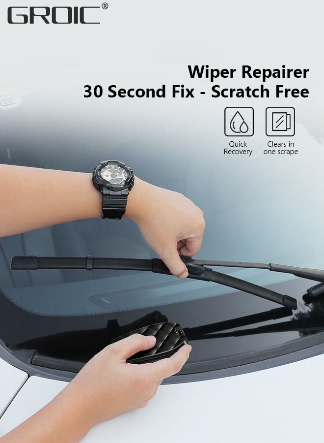 GROIC Car Wiper Repair Tool, Universal Car Windshield Wiper Regroover Tool with Double-sided Design, Multifunction Windscreen Wiper Blade Cutter, Car Wiper Cleaning Tool  - Image 2