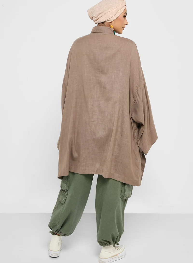 Khizana Oversized Linen Tunic
