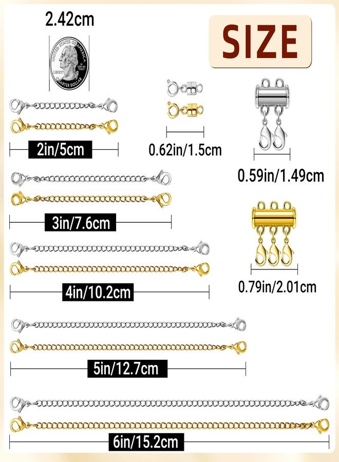 MKCYD Magnetic Jewelry Clasps for Necklace Extender and Necklace Layering Clasps,Multiple Styles Necklace Clasps and Closures for Jewelry Bracelet Anklet - Image 2