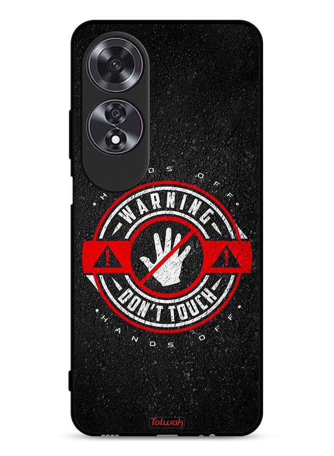 Tolwak Oppo A60 Protective Case Cover Warning Do Not Touch - Image 1