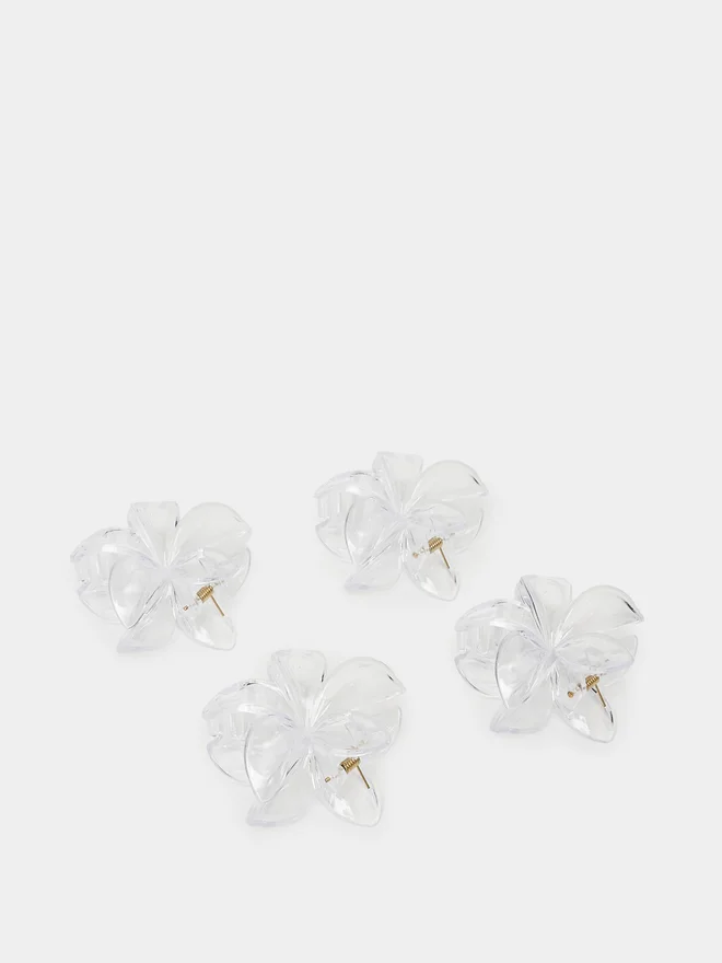 Styli Styli Set of 4 - Transparent Hair Claw Clip