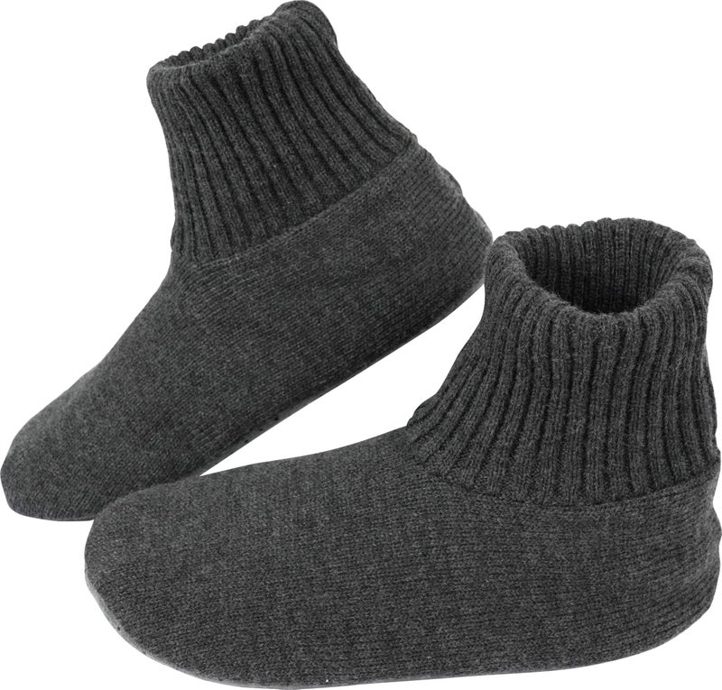 BenSorts Warm Slipper Socks with Grips Women Fuzzy Non Slip Indoor Christmas Gifts Stocking Stuffers Dark Gray Size 8.5 9.5 10.5 - Image 1