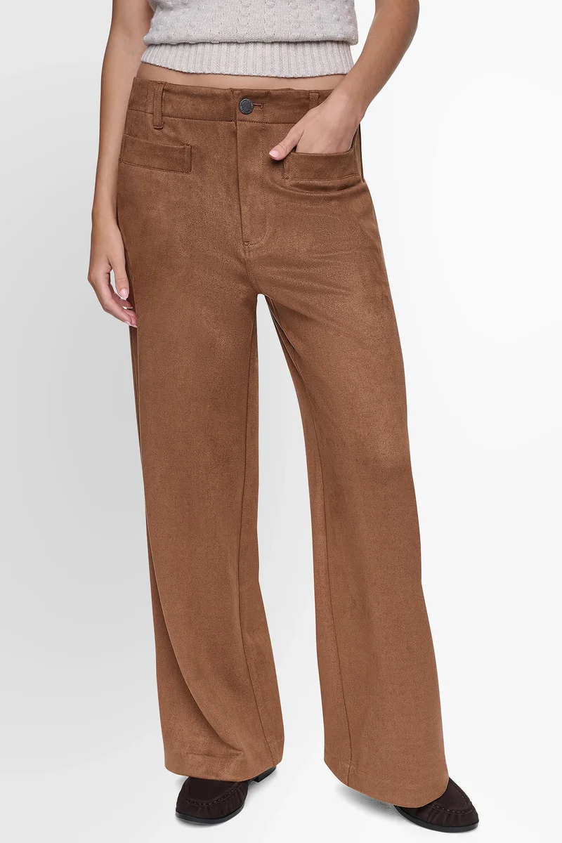 DKNY HIGH RISE CROPPED WIDE LEG