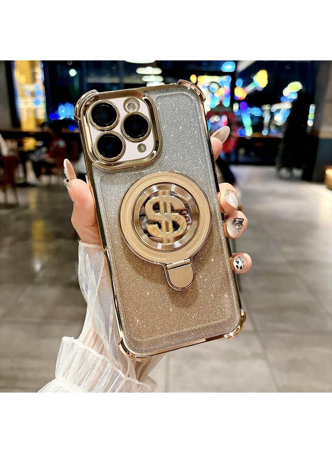 Zaboon Case For iPhone 11 Pro Space Gradient Glitter MagSafe Holder Phone Case with Lens Film - Image 1