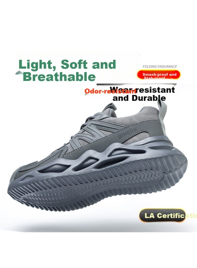 Dinggu Dinggu Men'S Labor Protection Shoes, Four Seasons Work Shoes For Men, Anti-Smashing, Anti-Piercing Steel Toe, Breathable And Lightweight 953Hui44 - Image 4