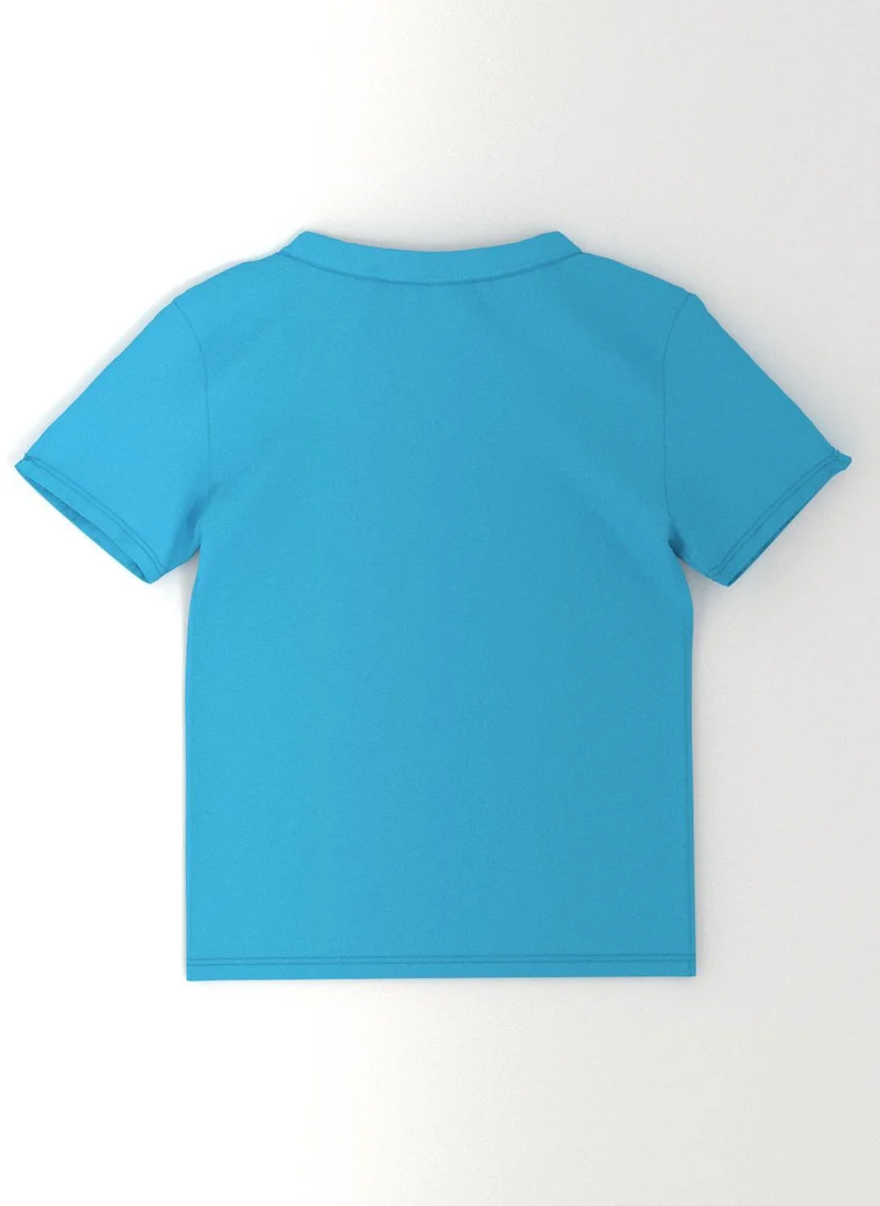 Nautinati Blue & Peach Nautinati Boys' Pack of 2 Cotton Beach Graphic Printed T-shirts for Men | Best Price UAE
