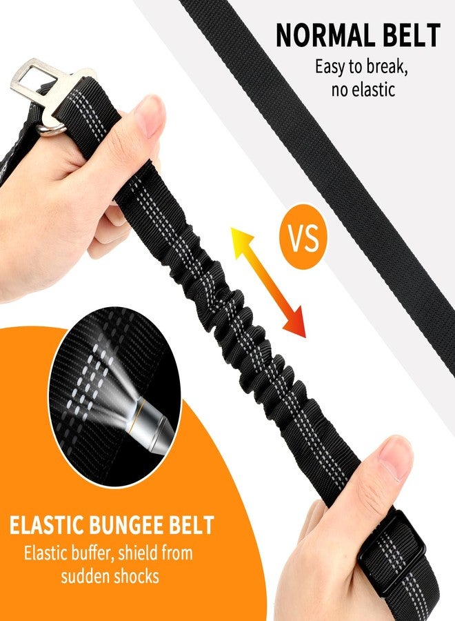 BWOGUE Pet Dog Cat Seat Belt Reflective Car Dog Headrest Restraint Leash Elastic Buffer Bungee Adjustable Tangle-Free Safety Leads Vehicle Seatbelt Harness for Small, Medium and Large Dogs (1 Pack) - Image 3