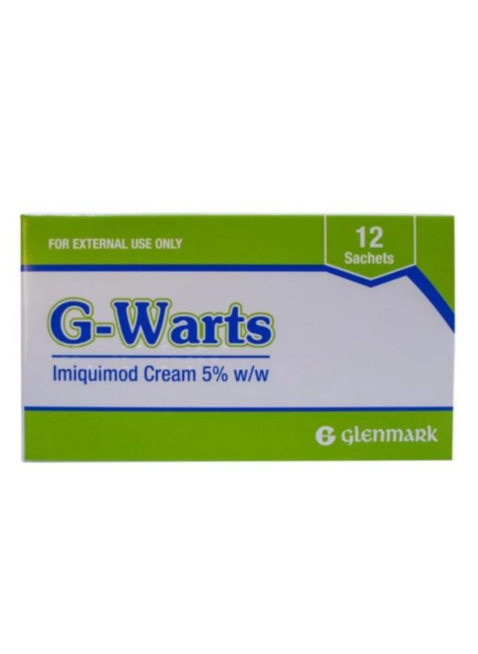 Glenmark - G-Warts Imiquimod Cream 5% w/w, 12 Sachets - Image 1