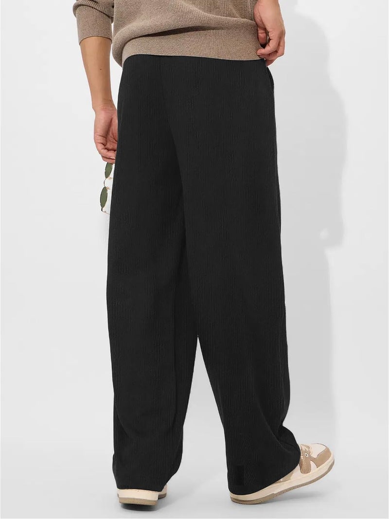 LEOTUDE Cottonblend Stylish & Breathable Athletic Track Pant Move Freely for Men (TRK_209_Marron_P_Charcole Black_2XL) - Image 3