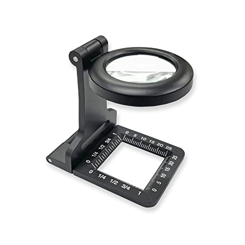 Carson Metal Linen Test Magnifier 5x Power 30mm Glass Lens (LT-80) - Image 1