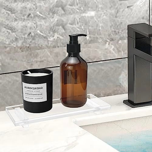 Bigfety Pedestal Soap Dish, Acrylic Soap Tray for Kitchen, Soap Bottle Riser Stand for Kitchen Sink, Bathroom, Clear - Image 2