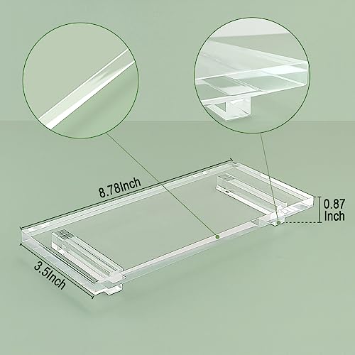 Bigfety Pedestal Soap Dish, Acrylic Soap Tray for Kitchen, Soap Bottle Riser Stand for Kitchen Sink, Bathroom, Clear - Image 3